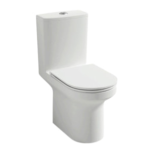 WC à poser sans bride sortie horizontale Elite avec abattant frein de chute