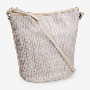 Bolso saco piedra con imán y fruncido