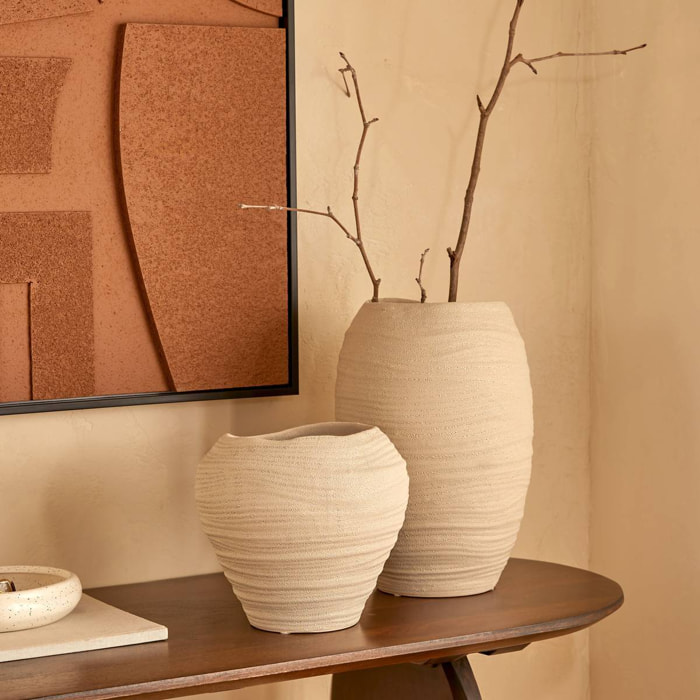 Vase Prudi blanc H22cm