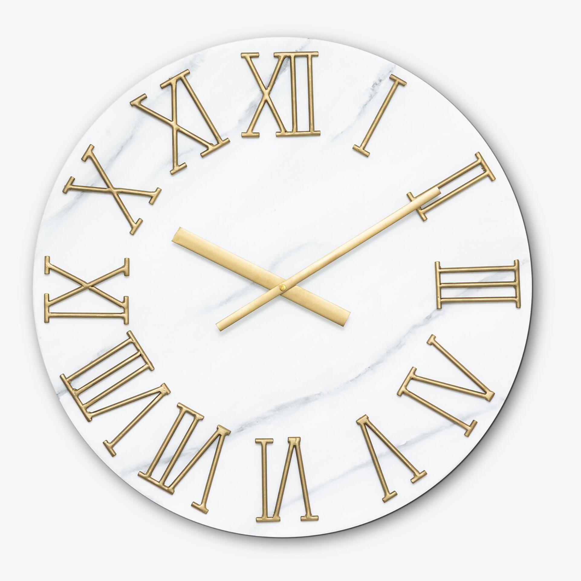 Reloj Alisha diámetro 56 cm metal efecto mármol