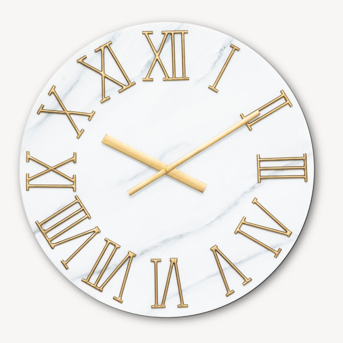 Reloj Alisha diámetro 56 cm metal efecto mármol