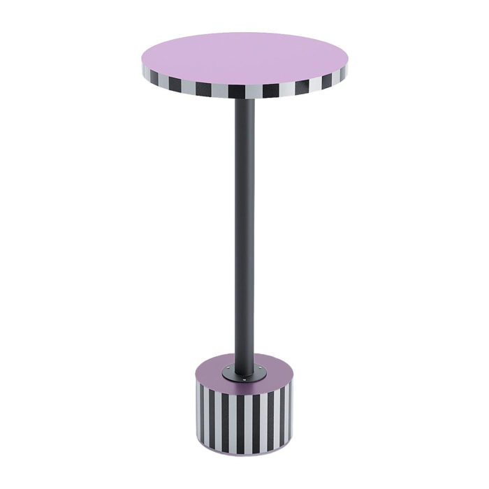 Table d’appoint ronde originale couleur lilas Jasmin