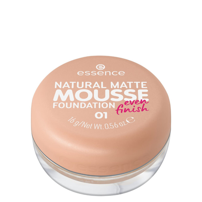 Natural Matte Mousse - Fond de Teint Mousse Fini Poudré
