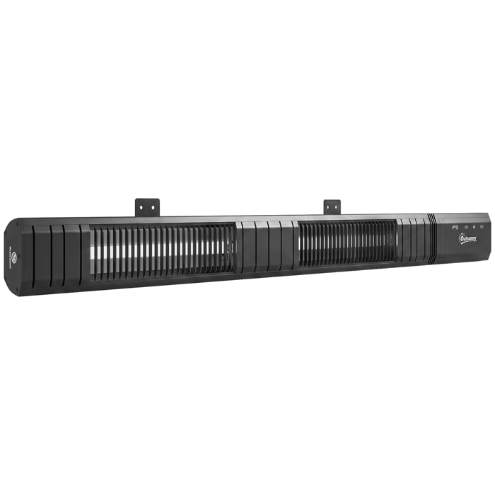 Radiateur infrarouge 3000W réglable 9 niv. télécommande alu noir