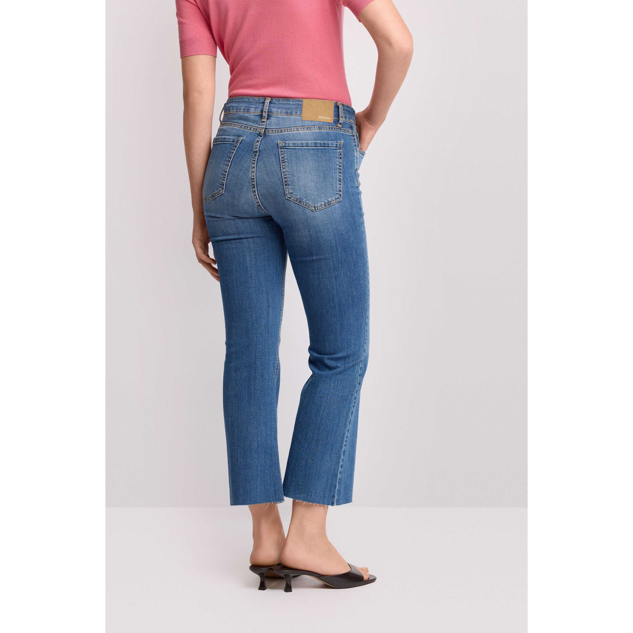 Kocca - Pantaloni in denim taglio kick flare Donna, Denim