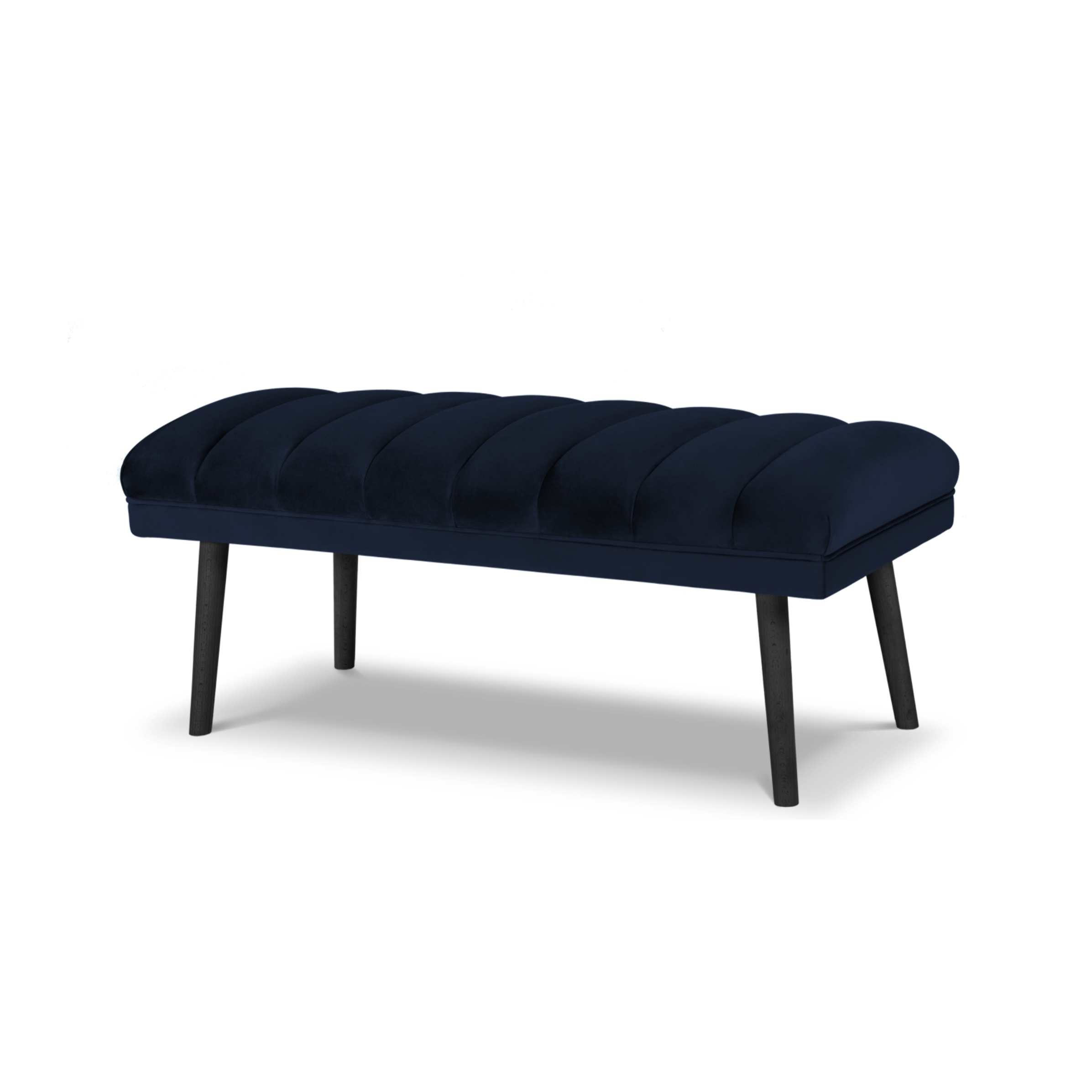 Banc "Frison" 2 places en velours bleu roi