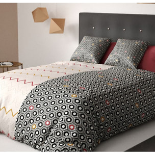 Parure De Couette 3pcs 100% Coton 57 Fils/cm2-himba Black