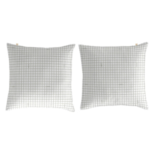 2 Fundas de almohada 50x50 cm verde REALEJO - 100% algodón -