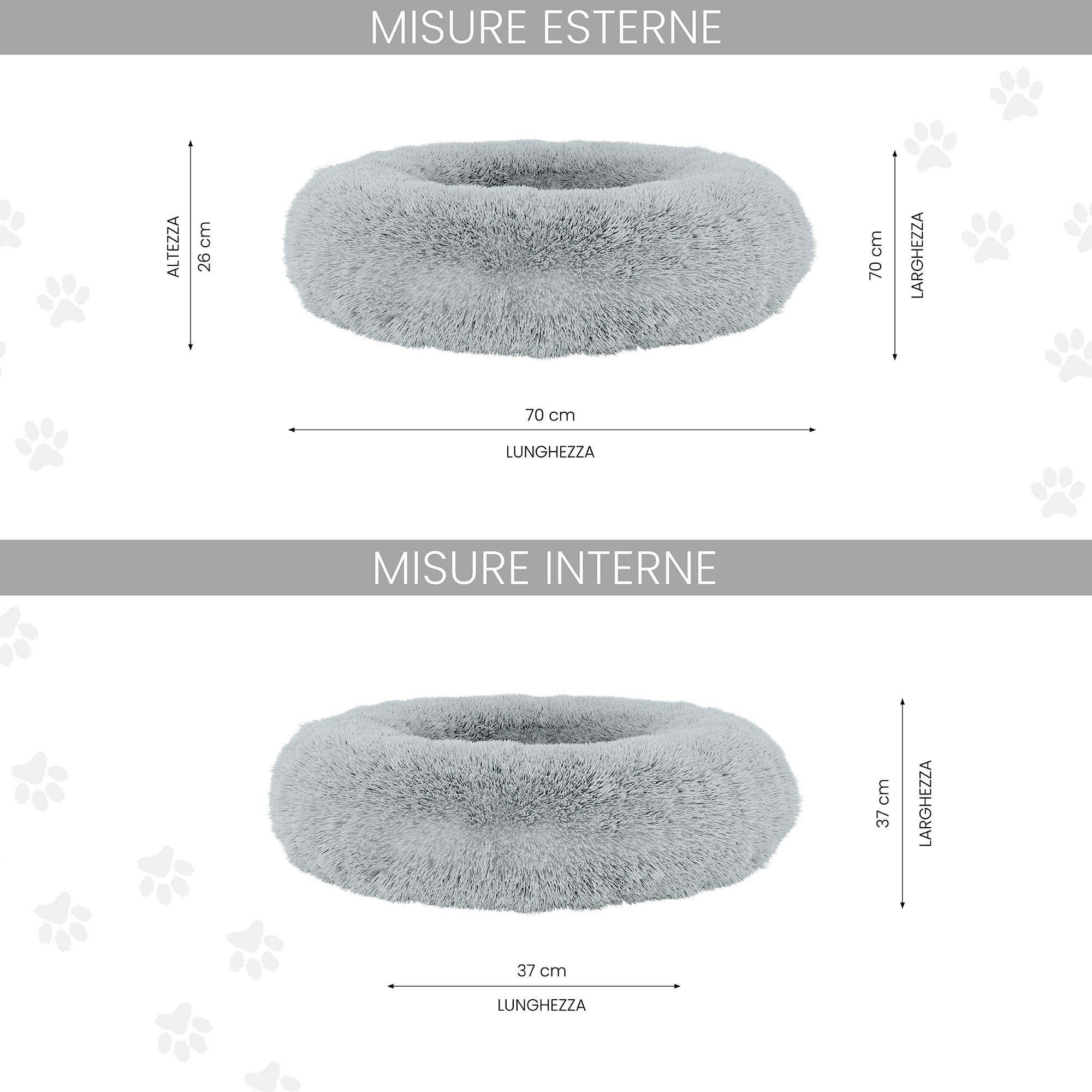 CUCCIA DREAMS SOGNI E CAPRICCI PETS-PERLA 70x70x26 cm