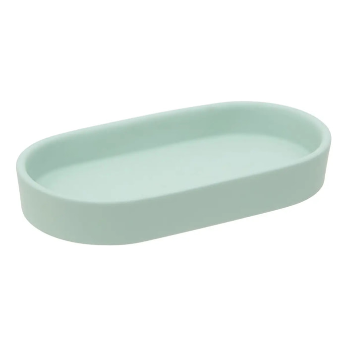Plateau Colorama ovale 11x19,3cm vert céladon
