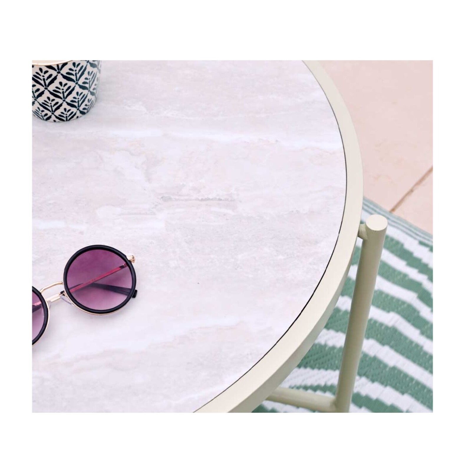 Salon de jardin en acier - 4 places - ANTIBES