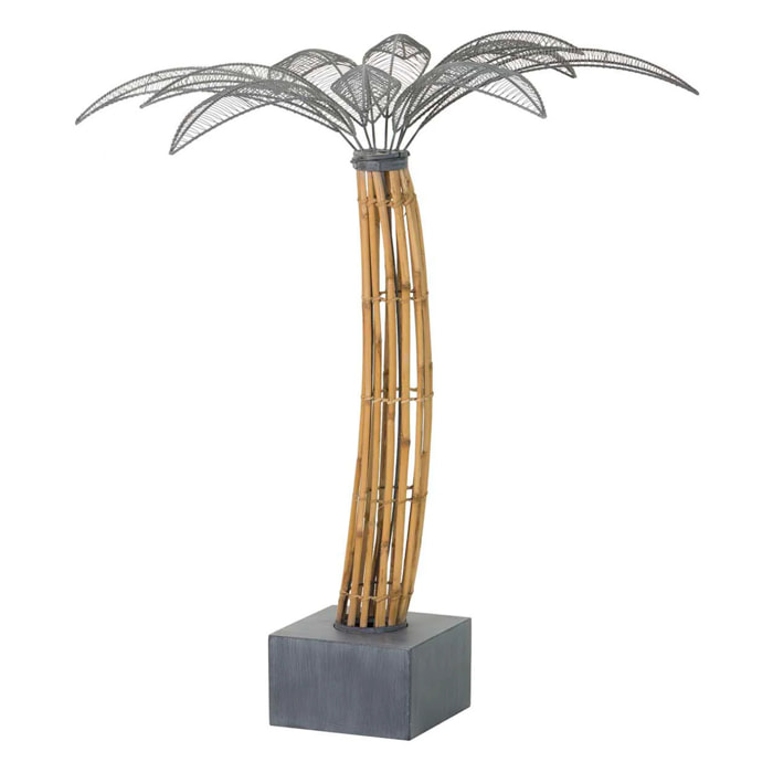 Figura Palmera Metal Fibra Sintetica 89x84x98 Cm