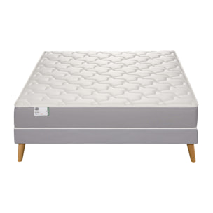 Ensemble L&rsquo,OPTIMAL matelas H22 ressort ensachés, ferme, sommier