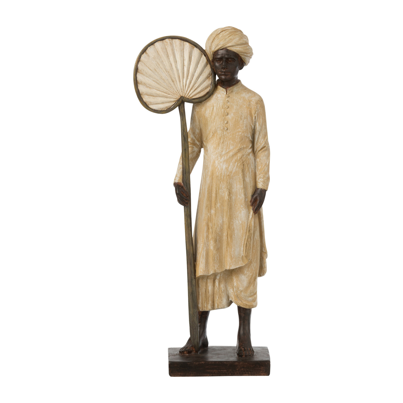 J-Line figurine Personnage Indien Debout - polyrésine - beige/marron