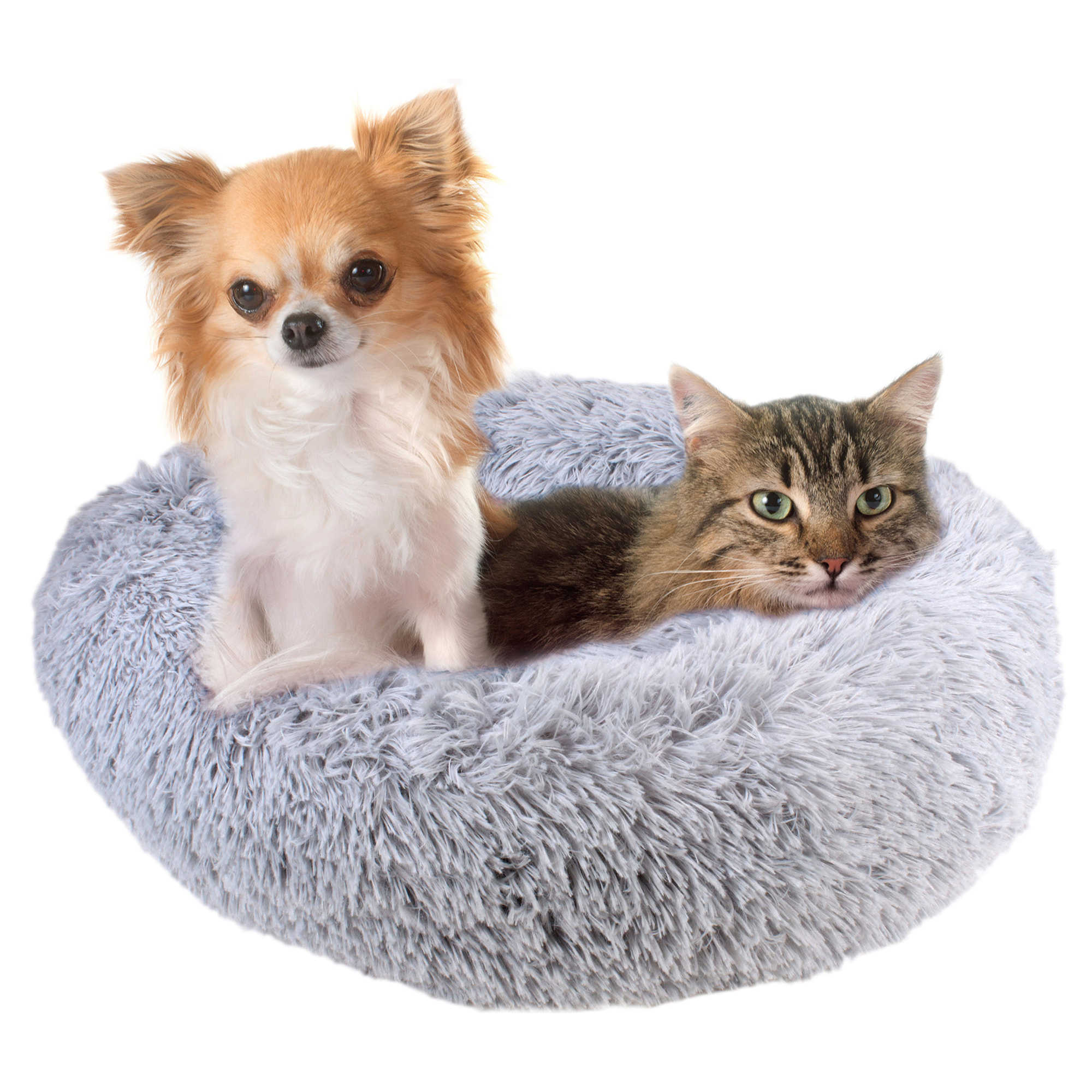 Coussin Lit Apaisant Chat Gris 60 Cm