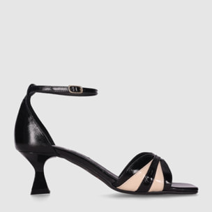 Sandalias - Negro - Tacón: 4 cm