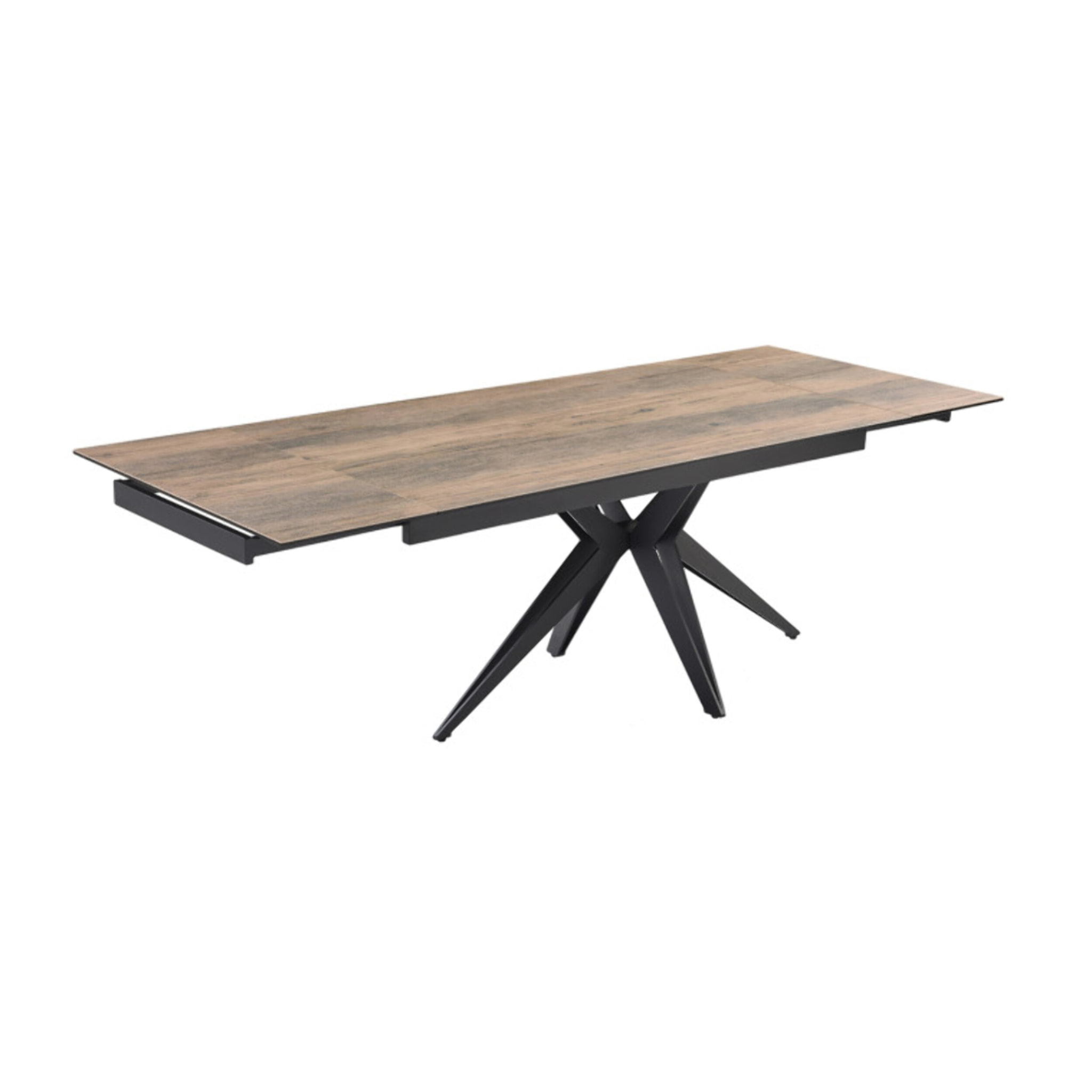 Table extensible céramique effet bois 180/260 cm - 8 piètements - UNIK