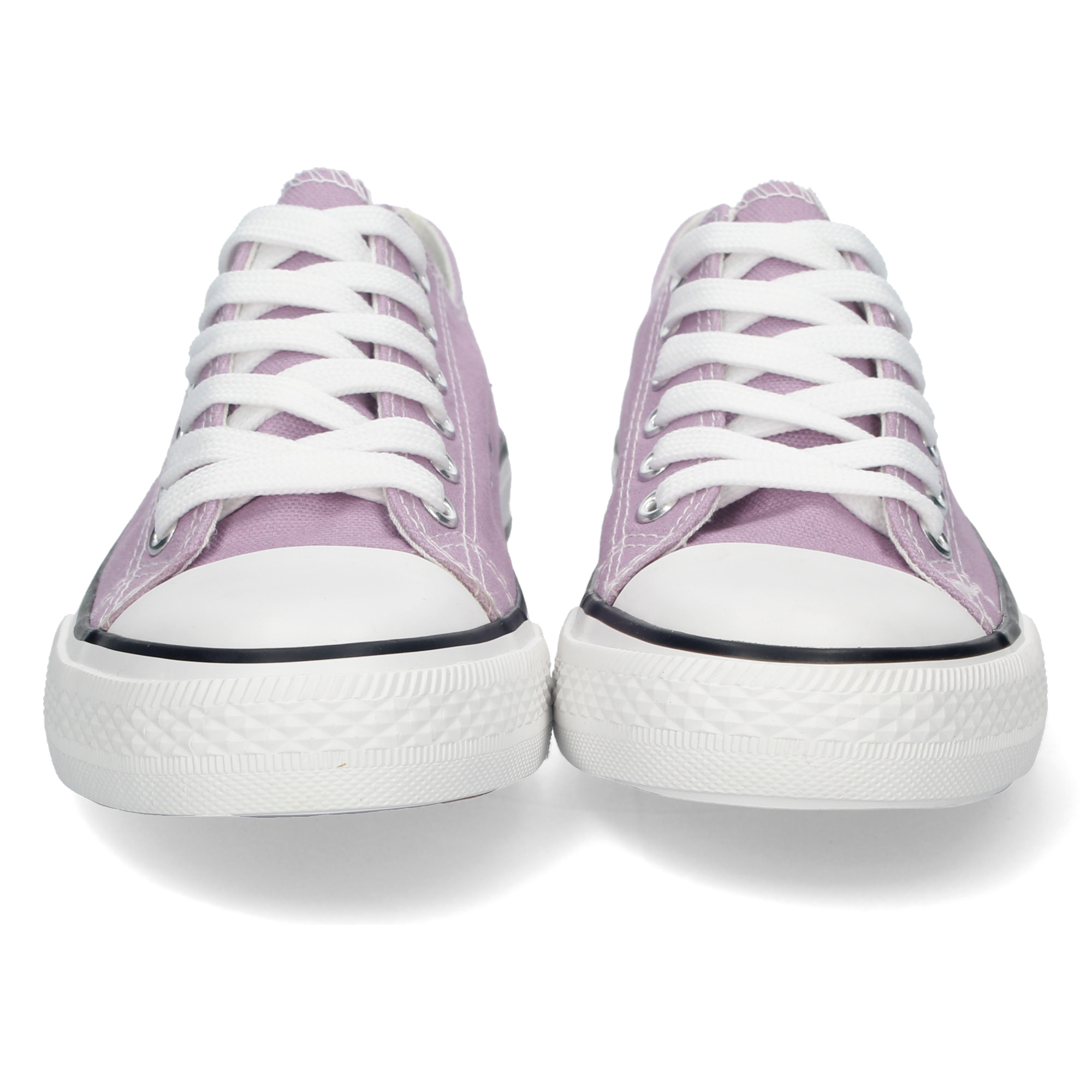 Zapatilla Plana de Lona con Cordones
