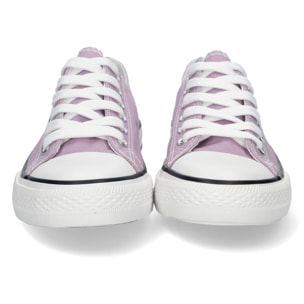 Zapatilla Plana de Lona con Cordones