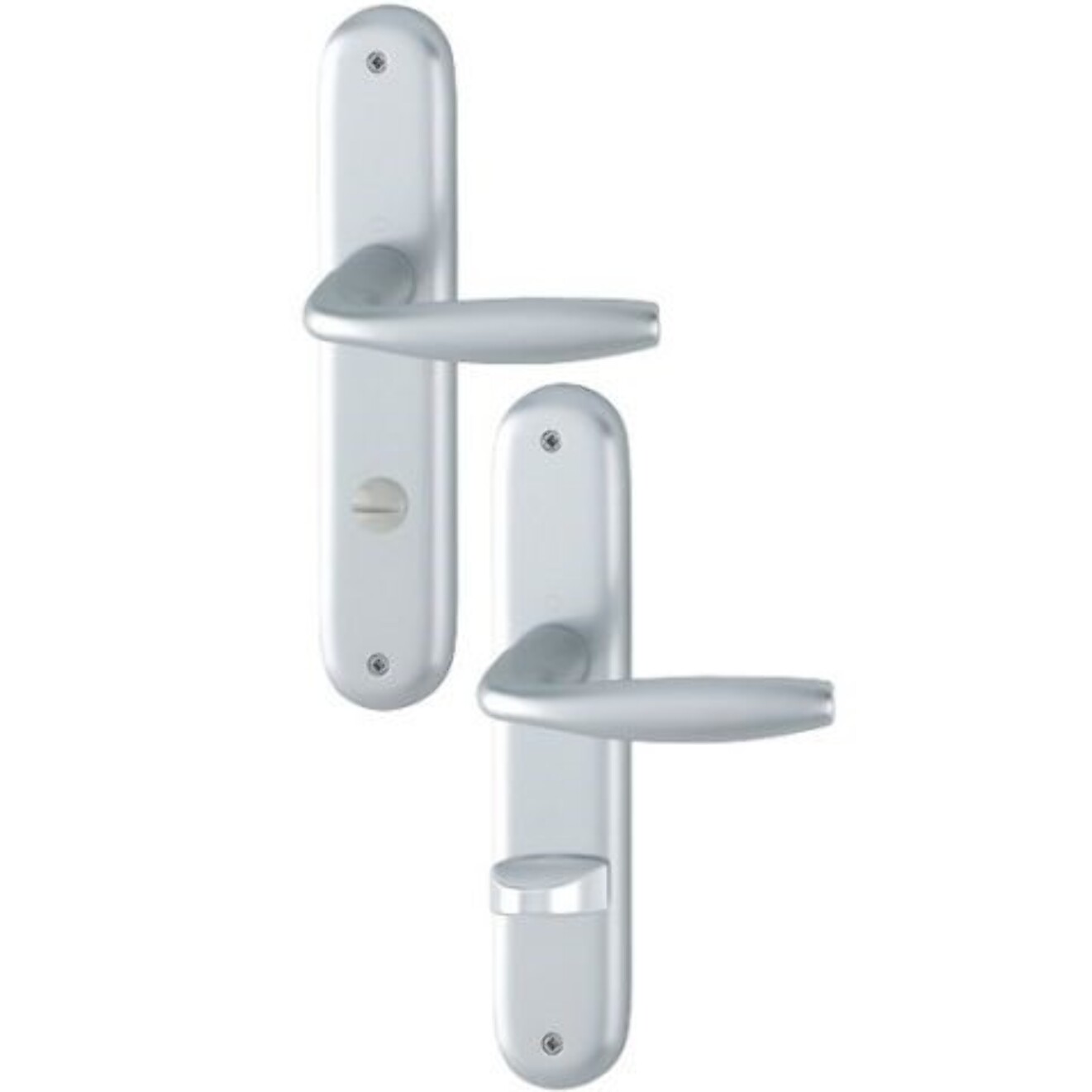 Ensemble de porte sur plaque New york - entr.165mm - WC - aspect inox F9 - 1810/318KN - 3398456
