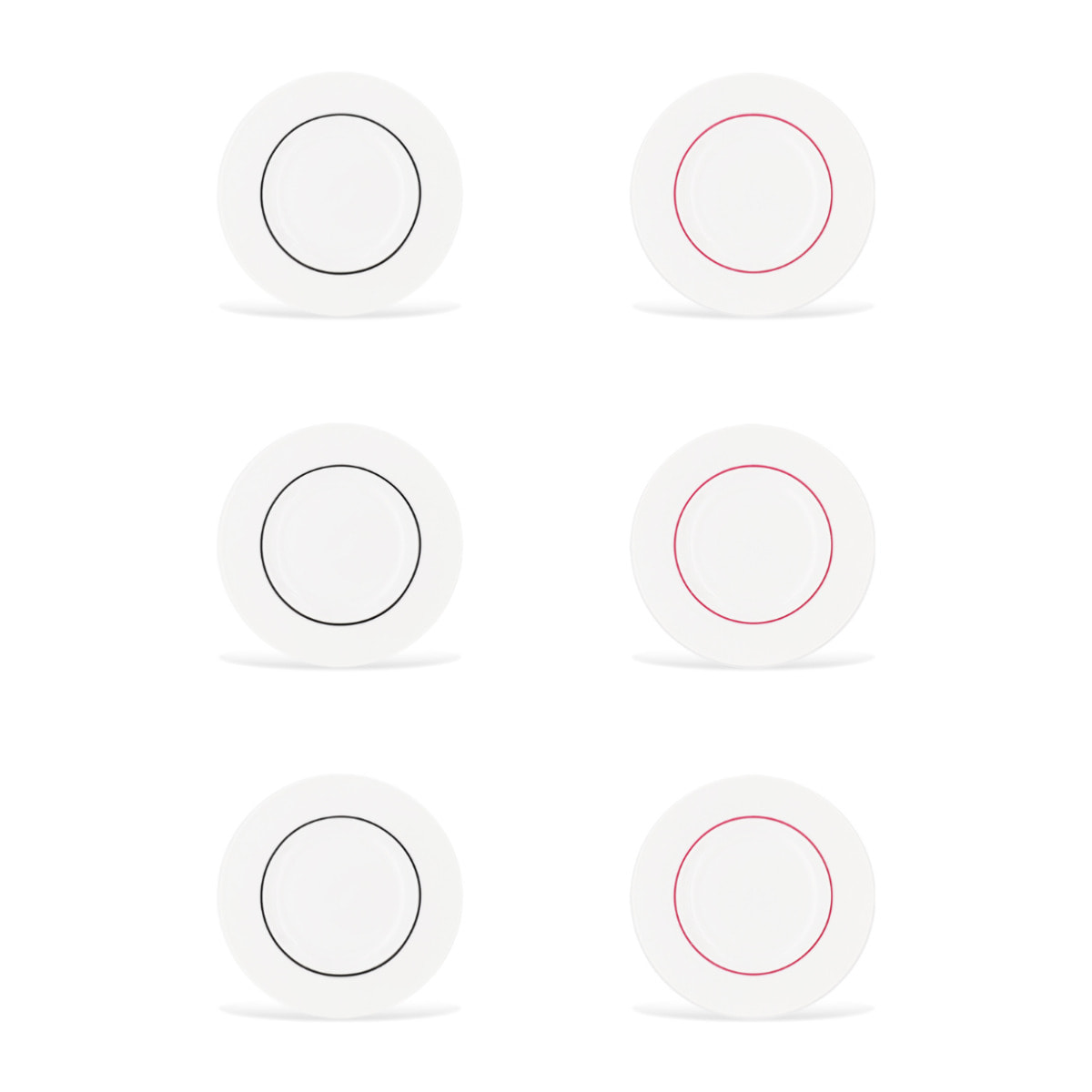 6 assiettes à dessert 22cm ligne