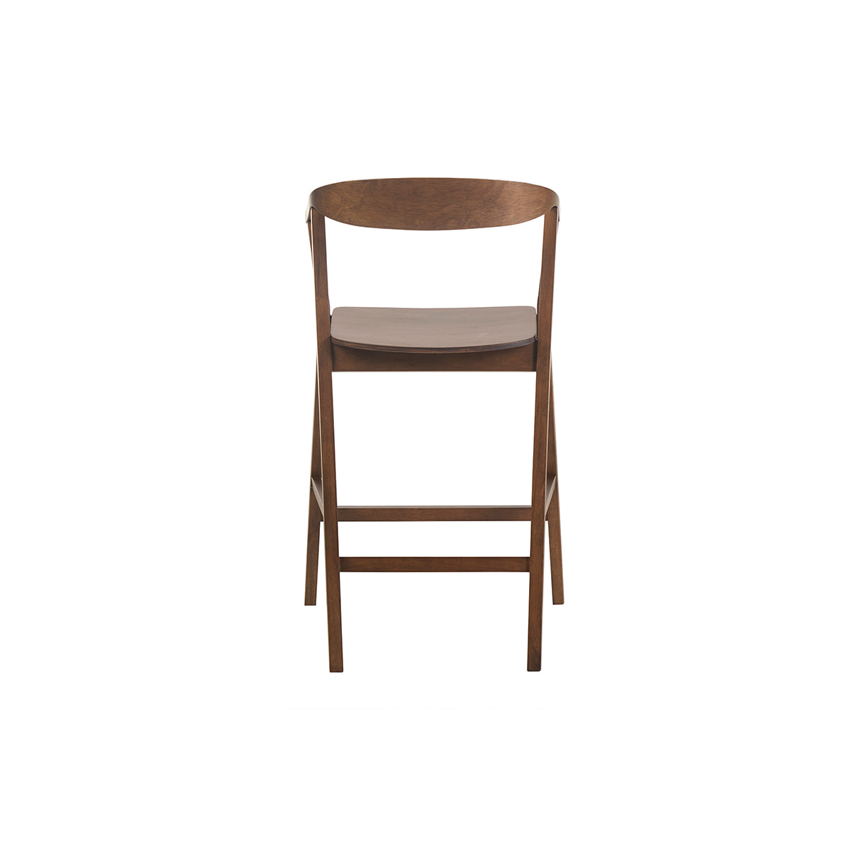 Tabourets de bar scandinaves en bois foncé (lot de 2) BAHIA