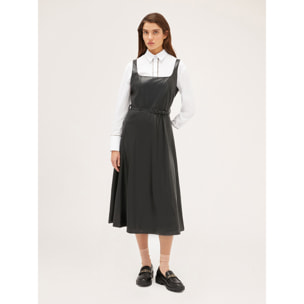 Motivi - Vestido midi de tejido revestido - Negro