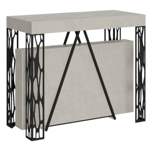 Consolle allungabile 90x40/300 cm Kerpa cashmere telaio antracite