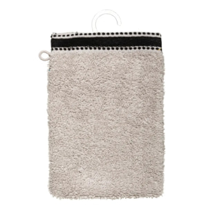 Lot de 2 gants de toilette "Joia" - coton 550 gr/m² - lin 15x21 cm