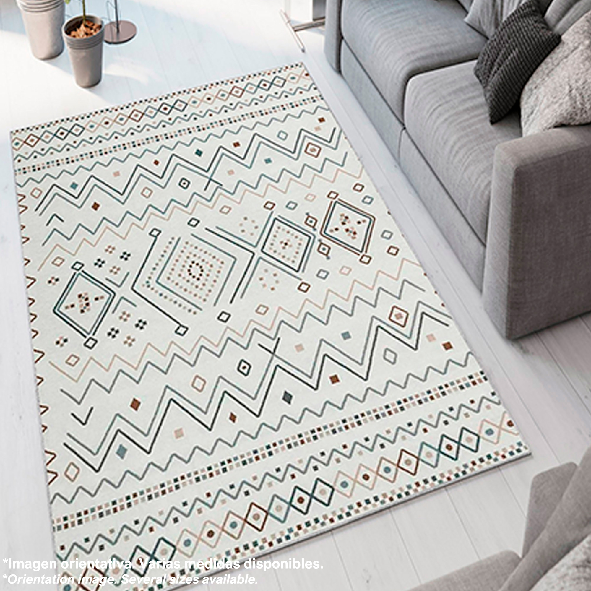 Alfombra de Poliester estampada 60 x 100cm