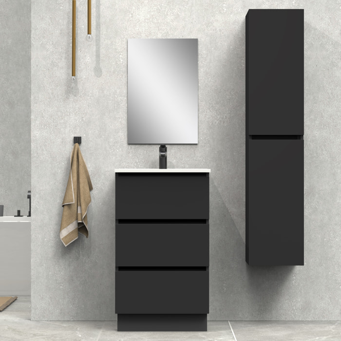 Ensemble de salle de bain IRONA 3C, 50cm, comprend lavabo et miroir