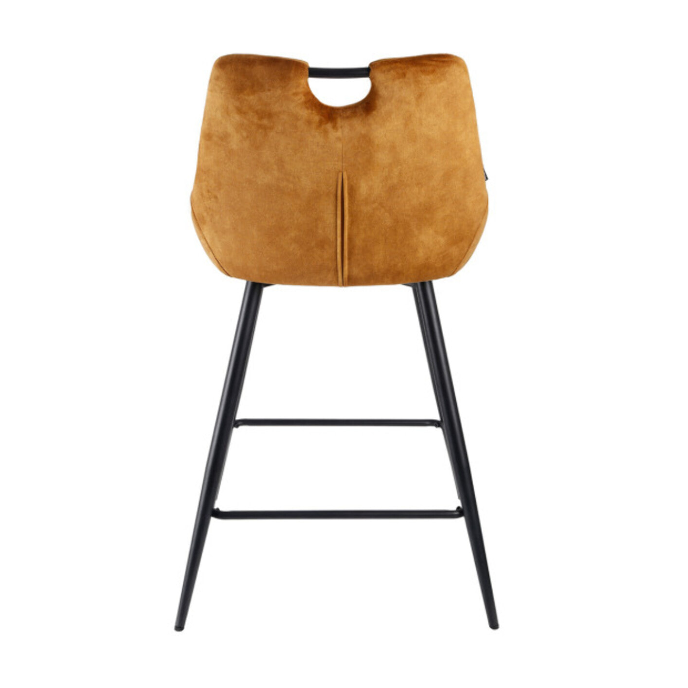 Chaise de bar en velours avec poignée et pieds en métal - ROSA 2