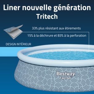 Bestway Piscine gonflable ronde Bestway Fast Set 457 x 107 cm décor géométrique