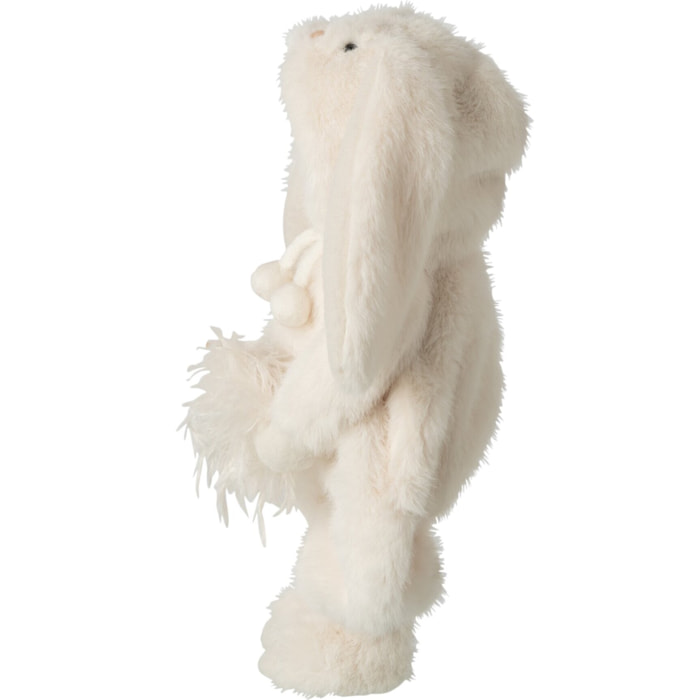 J-Line Enfant lapin et coq - polyester - blanc