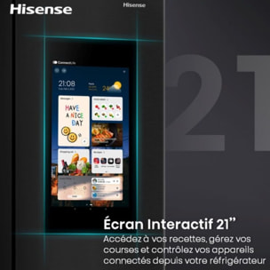 Réfrigérateur Américain HISENSE RS9P628GPFE smart screen