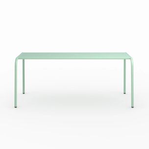 Banc de jardin en métal vert clair 2 personnes - Yumi