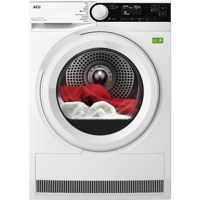 AEG Secadora con Bomba de Calor Serie 8000 AbsoluteCare® de 9 kg TR839T4PBC