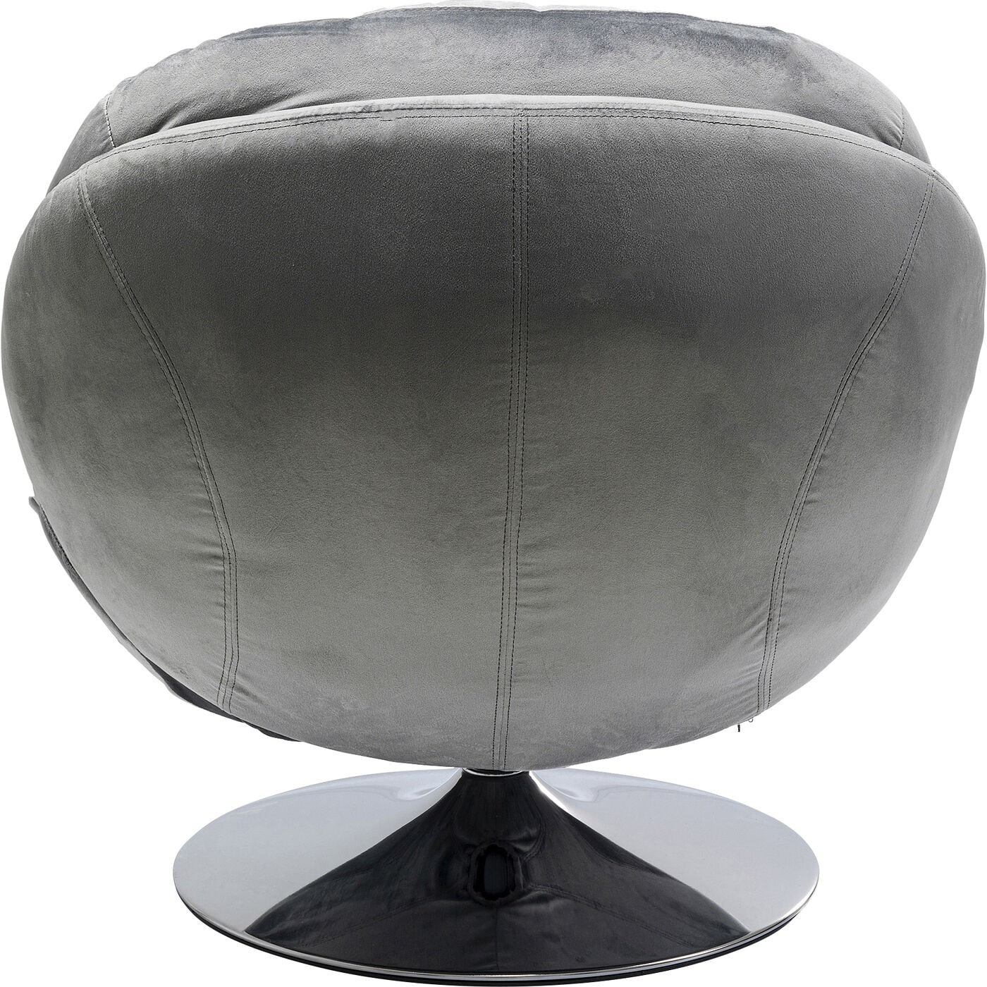 Fauteuil pivotant Cosy velours gris Kare Design