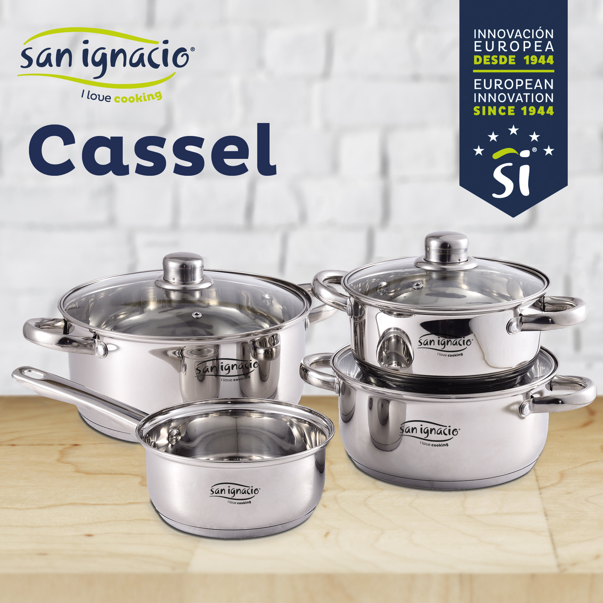 Bateria 7pc acero inoxSan ignacio cassel