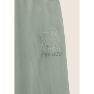 Pantaloni cropped wide leg Hello Kitty