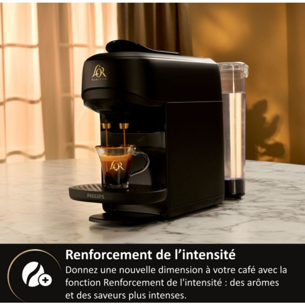 Cafetière à dosette PHILIPS LM9512/60 L'Or Barista Absolu Noire - Cafés chauds ou glacés