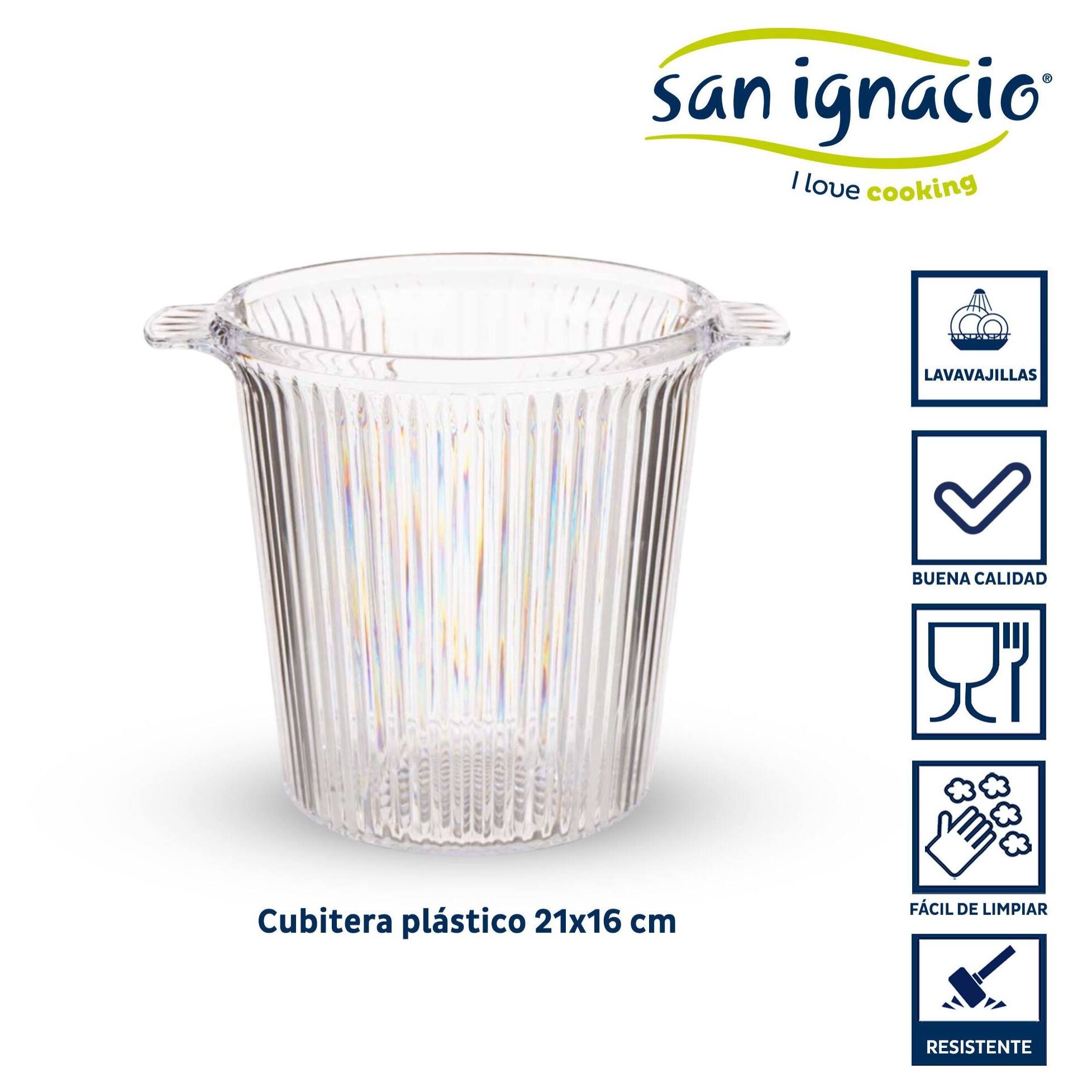 Cubitera rayada plastico transparente colección leknes