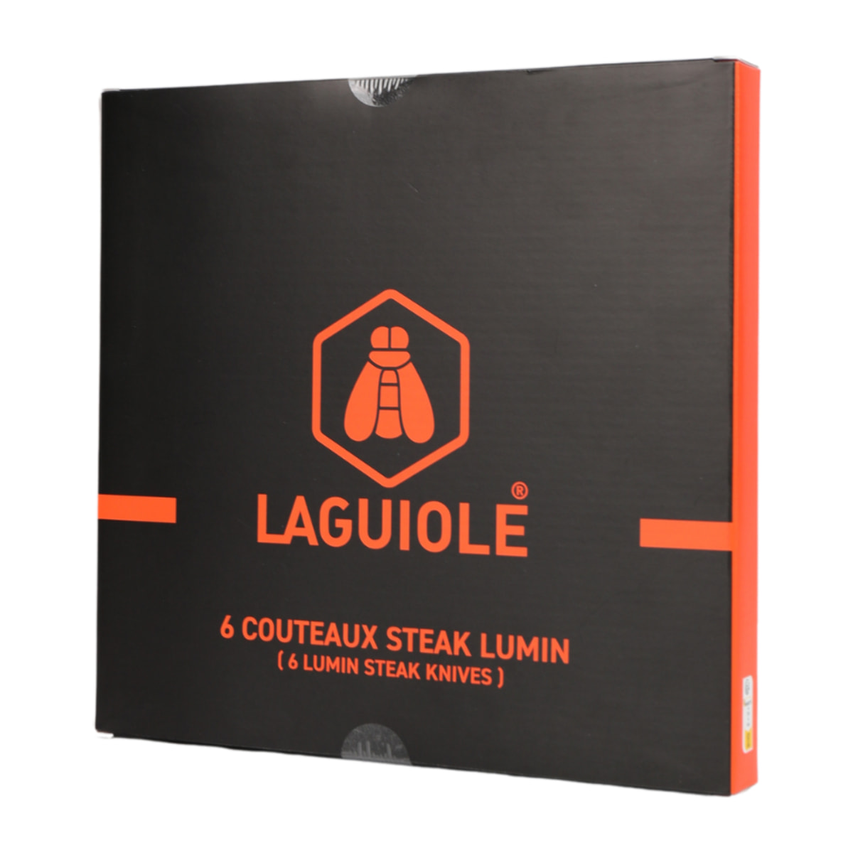 Set de 6 couteaux à steak en acier noir - "Lumin"