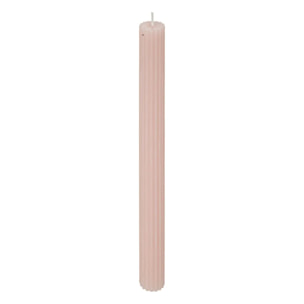 Bougie bâton "Demi" en coton H26cm rose