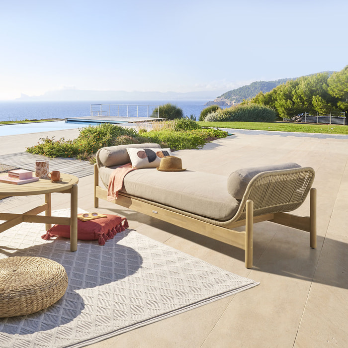 Banquette de Jardin "Deona" 2 places acacia