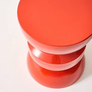 Table d'appoint, bout de canapé, table de chevet métal effet glossy Ø32 x H44,5cm ASSA