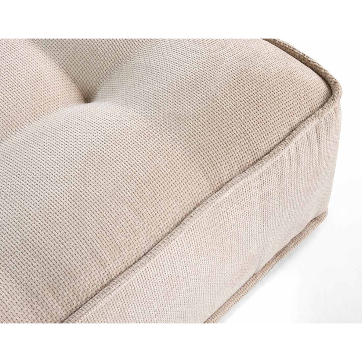 Marisol - canapé panoramique modulable 7 places - velours texturé - Beige