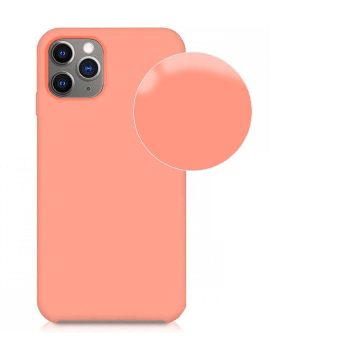 Coque iPhone 11 Pro silicone liquide Corail