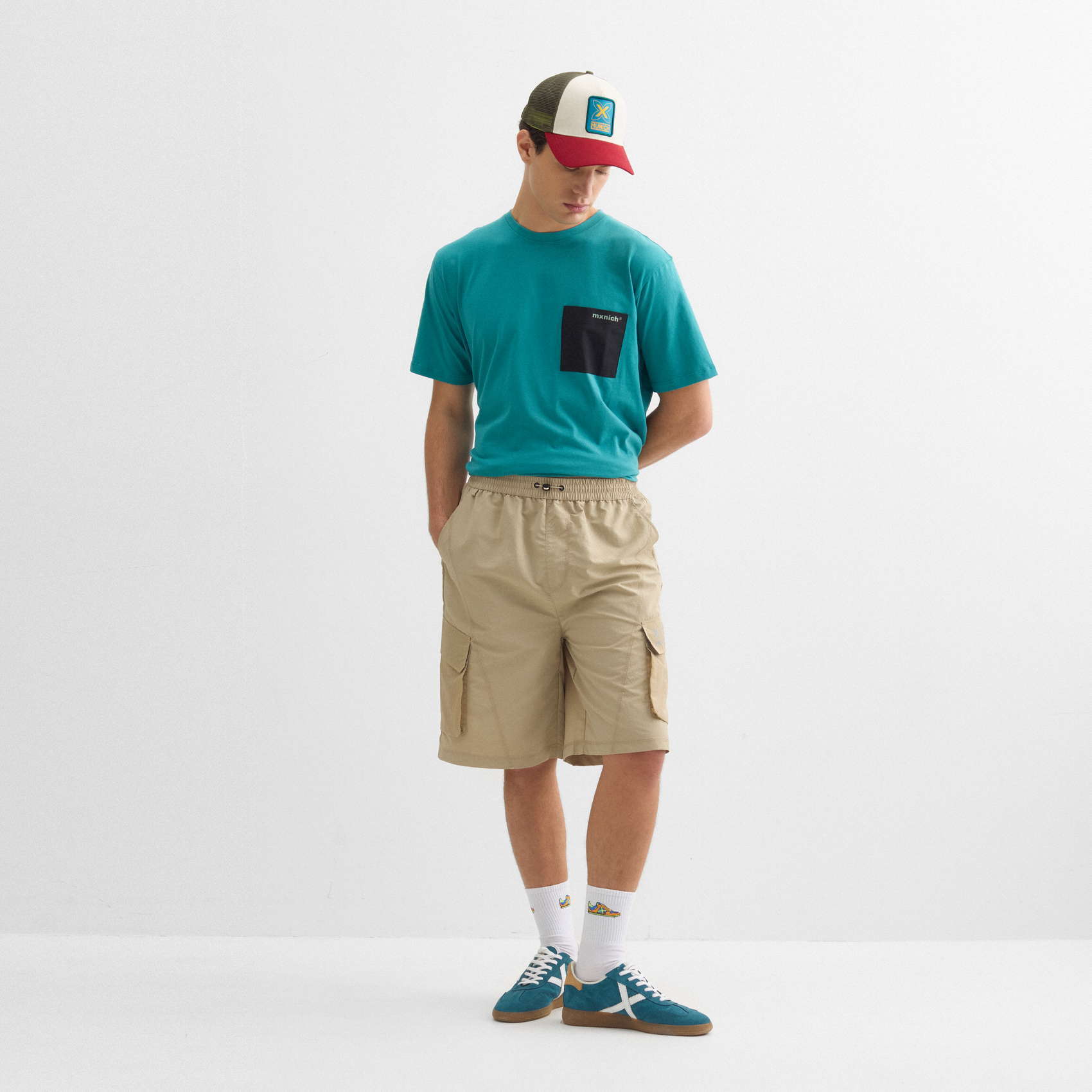 Bermuda MUNICH Trek streetwear de nylon camel