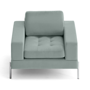 Isaure - fauteuil en velours - Bleu